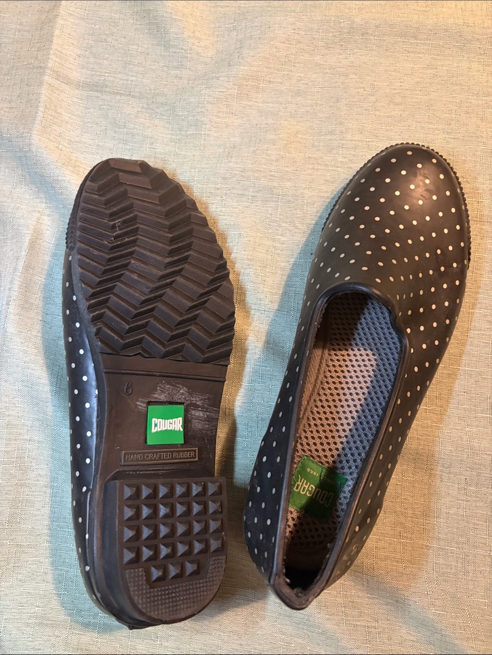 Cougar Navy Polka Dot Slip-On Loafers